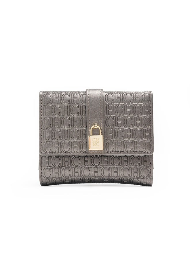 Short Buckle PU Foldable Wallet with Multi-Function Coin Pocket